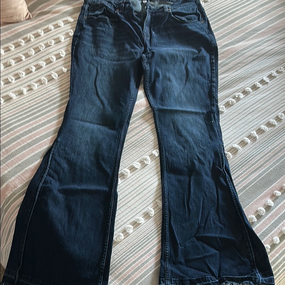 Shyanne Blue Flare Wide Leg Jeans